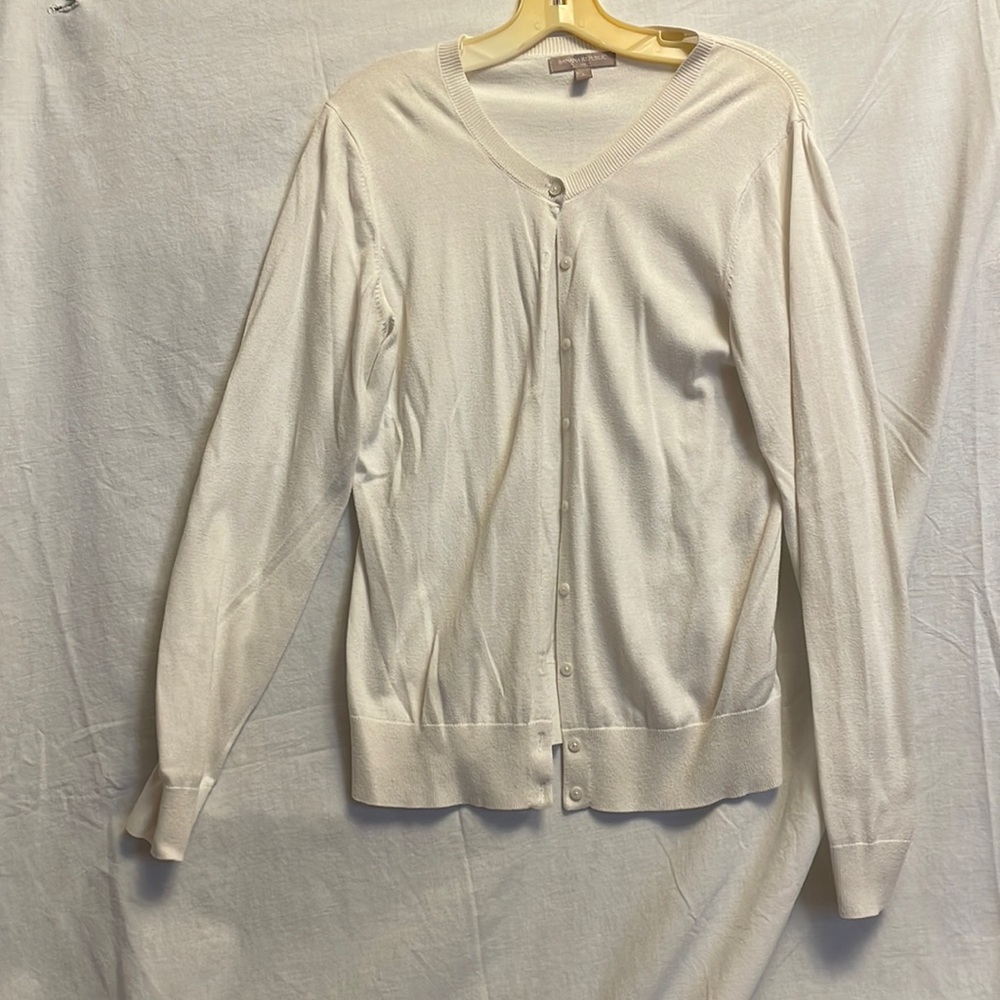 Banana Republic Women’s L White Long Sleeve Cardigan
